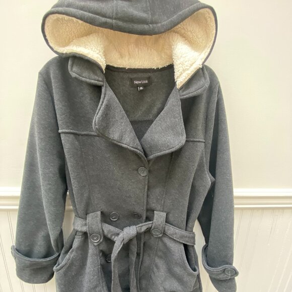 New Look Winter Jacket Hooded Size 1x Lightweight - Picture 1 of 5
